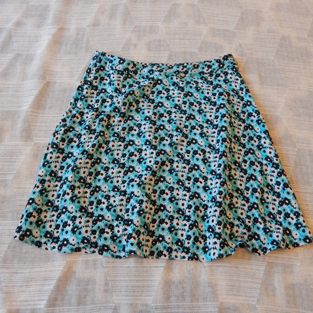 Michael Kors Floral Silk Mini Skirt Blue Sz 2 NWT - Picture 5 of 15
